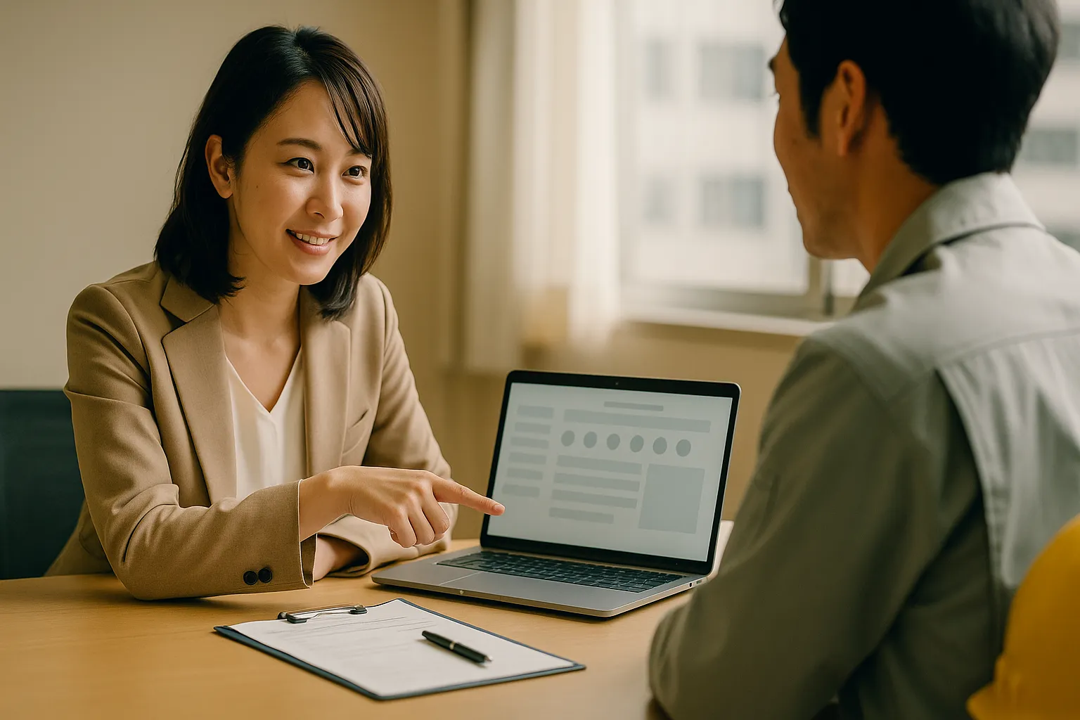 面談シーン（自社採用のイメージ）